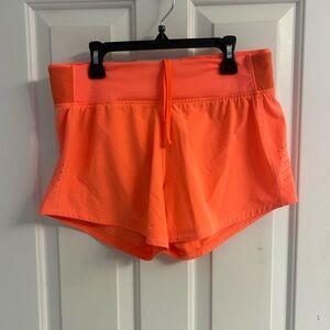 Girls Under Armour Athletic Orange Shorts